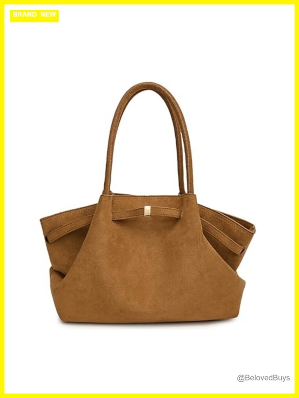 Faux Suede Tote Bag Women Hobo Handbag Vintage Shoulder Bag Purse